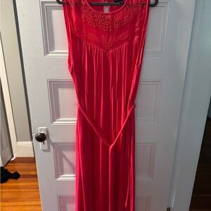 Lane Bryant Pink Sleeveless Maxi Dress